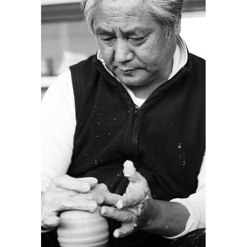 大堀 相馬 Burn 松永 Kiln Rice Bowl Celadon Color (Large)