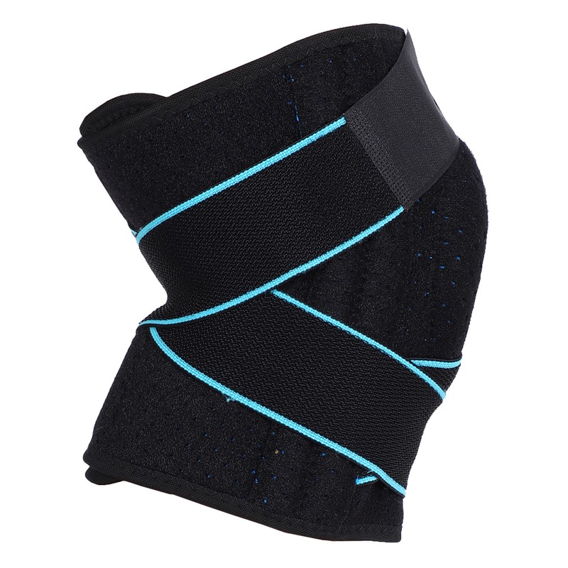 Adjustable straps breathable knee pads (blue black) for sale