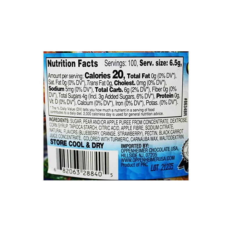 100 Fruit Nuggets Mini Pouches Kosher Vitamin C 66% Real