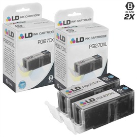 LD Compatible Ink Cartridge Replacement for Canon PGI-270XL 0319C001 High Yield (Pigment Black, 2-Pack)