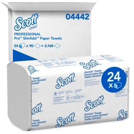 Scott Professional Pro Slimfold Folded Paper Towels, Bulk (04442), Absorbency Pockets, White, for Compatible Kimberly-Clark Professional Dispensers (24 Packs of 90 Sheets, 2,160 Sheet Total)