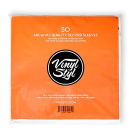 Vinyl STYL® VS-P-011 12 Inch Archival Inner Record Sleeves - HDPE - 50 Count