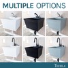 JS Jackson Supplies Tehila White Wall-Mounted Utility Sink Tub Kit,