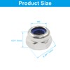 Hordion 100Pcs M4-0.7mm Nylon Lock Nut, 304 Stainless Steel Nylon