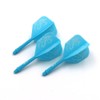 CUESOUL Integrated Dart Shaft and Flights Blue with Pattern Design