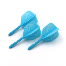 CUESOUL Integrated Dart Shaft and Flights Blue with Pattern Design