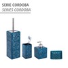 WENKO Cordoba Blue-Dispenser for Liquid soap, 8.5 x 8.5 x