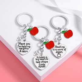 Nzztont 3PCs Teacher Gifts for Women Teacher Keychain Teacher Appreciation Gifts hank You Gifts for Teachers (3PCs It Takes A Big Heart)