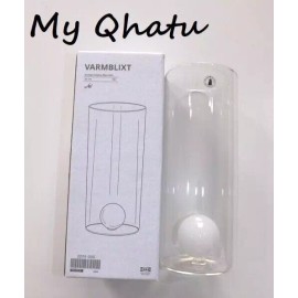 Ikea VARMBLIXT Vase w/Ball, Clear Glass, White, 9 ¾" Limited  NEW