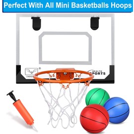 16 cm Mini Basketball for Indoor Mini Basketball Tyres, Replacement Basketball Soft Ball for Inflatable Pool Basketball Tyres, Outdoor Game Gift for Toddlers, Children, Adults, Rainbow