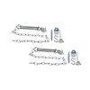 QCAA Spring and Storm Door Chain, 28", Zinc, 2 Pack,