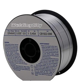 WeldingCity ER4043 Aluminum MIG Welding Wire 1-Lb Spool 0.030" (0.8mm)