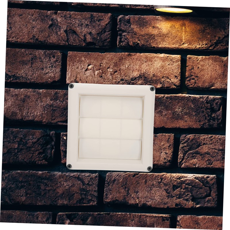 jojofuny 2pcs Louvered Cover for Exterior Wall Exhaust Cap Easy