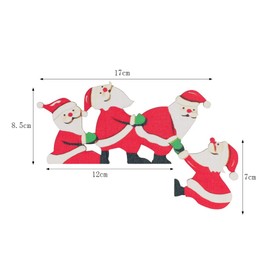 LONTG Wooden Christmas Door Frame Decoration Santa Claus Reindeer Ornament Funny Christmas Decoration Xmas Holiday Decor for Home Door Windows Walls