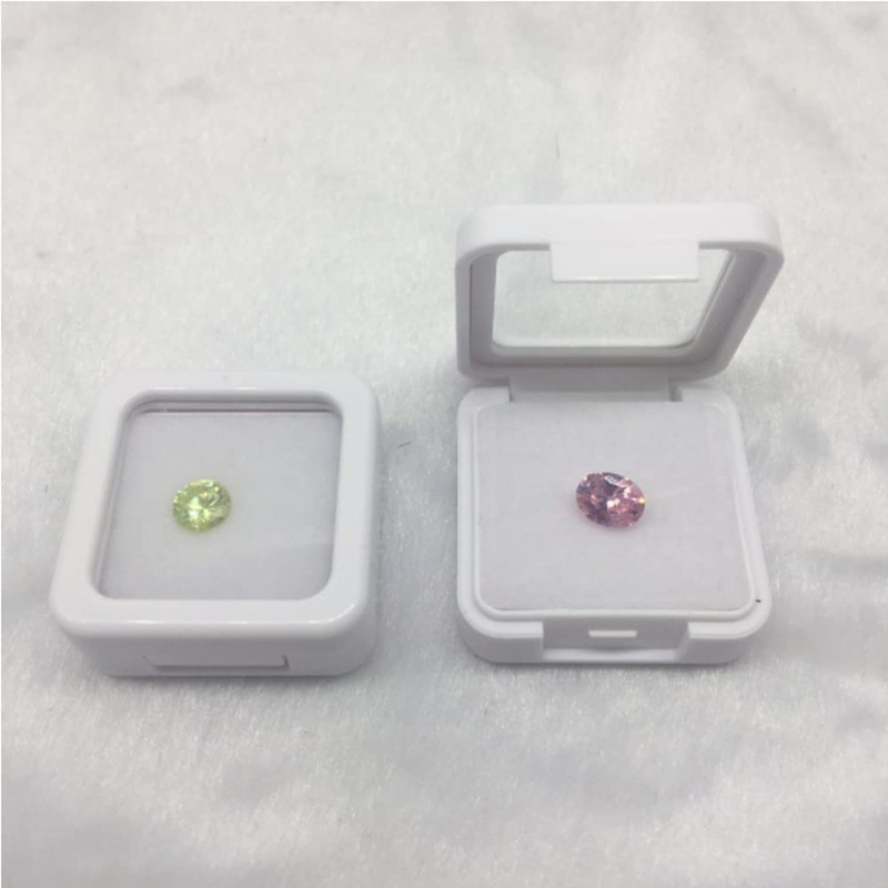Giftop Gemstone Display Box Jewelry Box Container with Glass Top