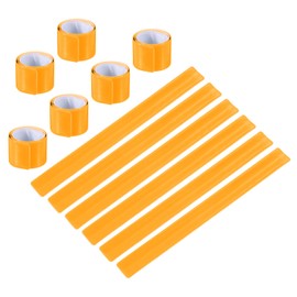 PATIKIL Reflective Slap Bands, 12 Pcs Reflector Band Snap Bracelet Armbands High Visibility Safety Reflectors Wrist Strap Strips for Night Jogging Cycling Running Hiking, Gold