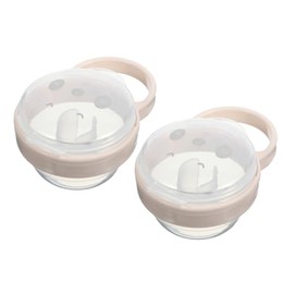 BESPORTBLE 2piezas Caja Polvo del Chupete Contenedor Portátil Organizador Transparente para Viajes Accesorios Portátiles para Pañales Portachupetes Portachupetes Dentición