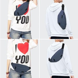 MAXTOP Large Fanny Pack Crossbody Bags for Men Women Sling Bag with 4-Zipper Pockets,Runner Gifts for Enjoy Traveling Hiking Workout Dog Walking Casual Hands-Free Passport Bag Carrying All Phones