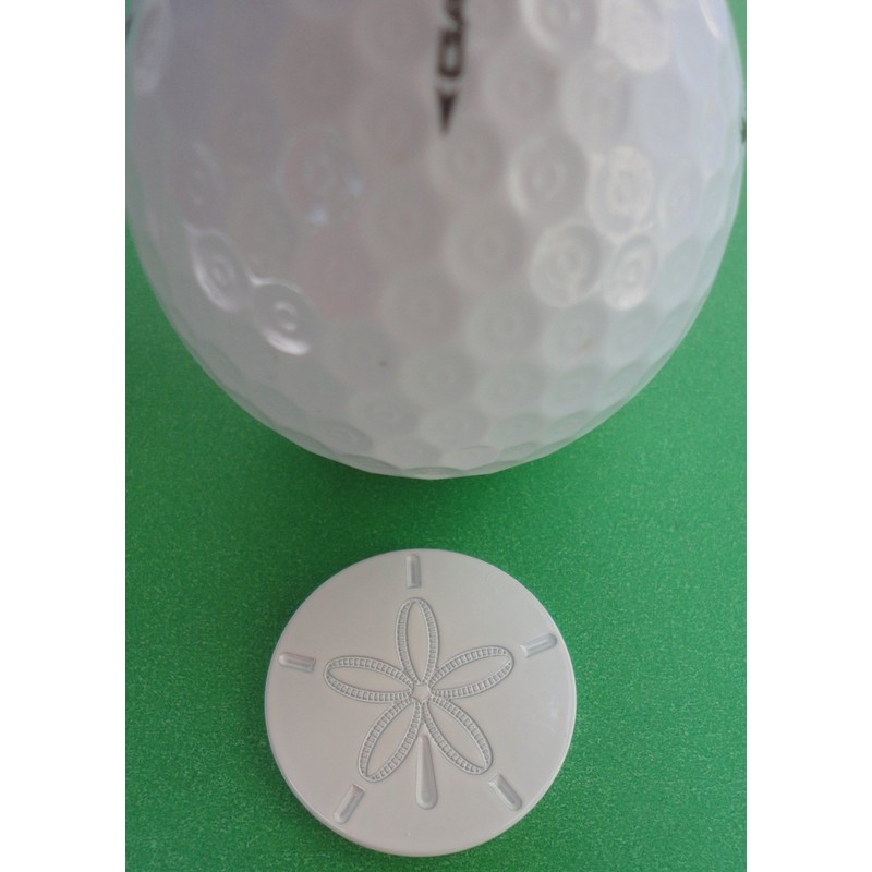 FunMarkers Sand Dollar Golf Ball Marker - Novelty Ball Marker