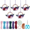 ACRNIGHEET 5PCS DIY Macrame Flower Wreath Kit, DIY Garland Making,