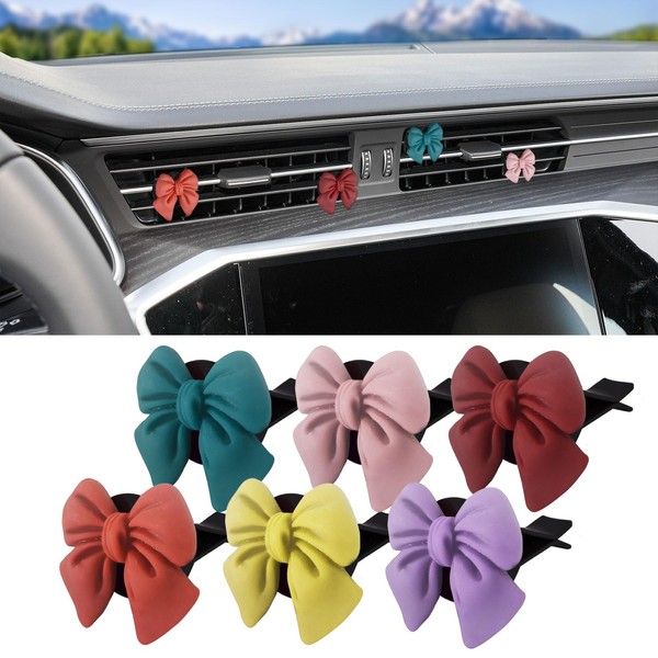 QZTYTY 6PCS Bow Car Air Freshener, Car Air Vent Clips,