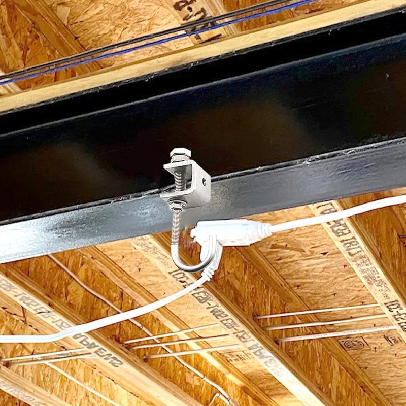 6Pcs I Beam Clamps with Hooks; C Clamp Hook Stainless