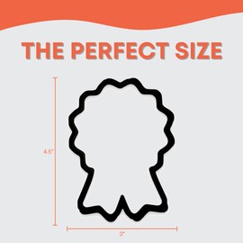 Award Ribbon Cookie Cutter with Easy to Push Design (4.5 inches)