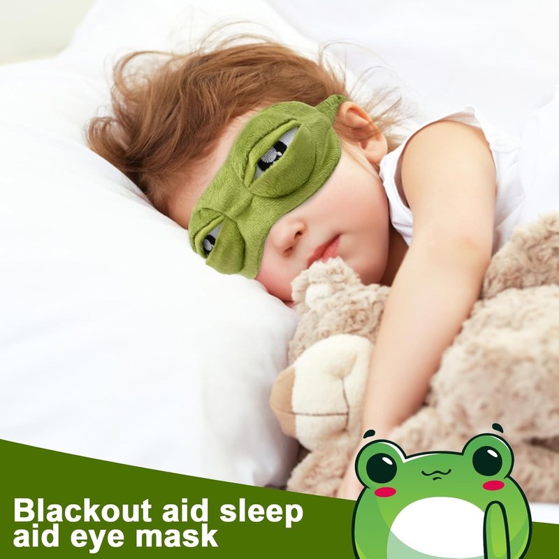 Funny Eye Mask, Funny Sleep Mask, Frog Eye Mask, 3D