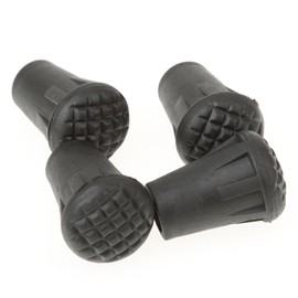 KOZEEY Replacement Rubber Tip Ends for Hiking Sticks, Walking, Trekking Poles, 4 Pieces, 1.2 inches (3 cm)
