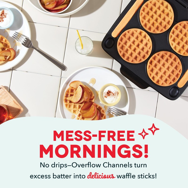 DASH Multi Mini Waffle Maker - Four 4” Waffle Molds,