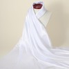 Andibro 35" Large Square Satin Head Scarf, Silk Shiny Solid