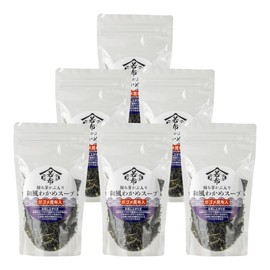 Japanese Style Wakame Seaweed Soup with Chopped Tops, Set of 6