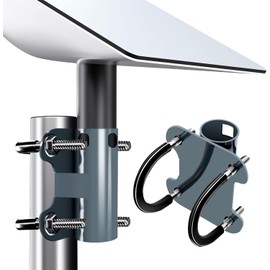 For Starlink Mount Kit, Applicable Tube Diameter 30-50 mm, U-Bolt Starlink Bracket for V2, Used for Caravan, Roof Mounting, Yacht, Balcony, Horizontal Bars and Vertical Bars