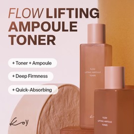 [KOY] Flow Lifting Ampoule Toner 6.76 fl oz | Hydrating Toner with Peptides, Niacinamide & Ectoin | Smooth & Resilient Skin