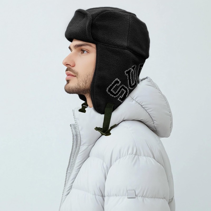 Clape Unisex Fleece Trapper Hat Warm Trooper Hat Windproof Winter