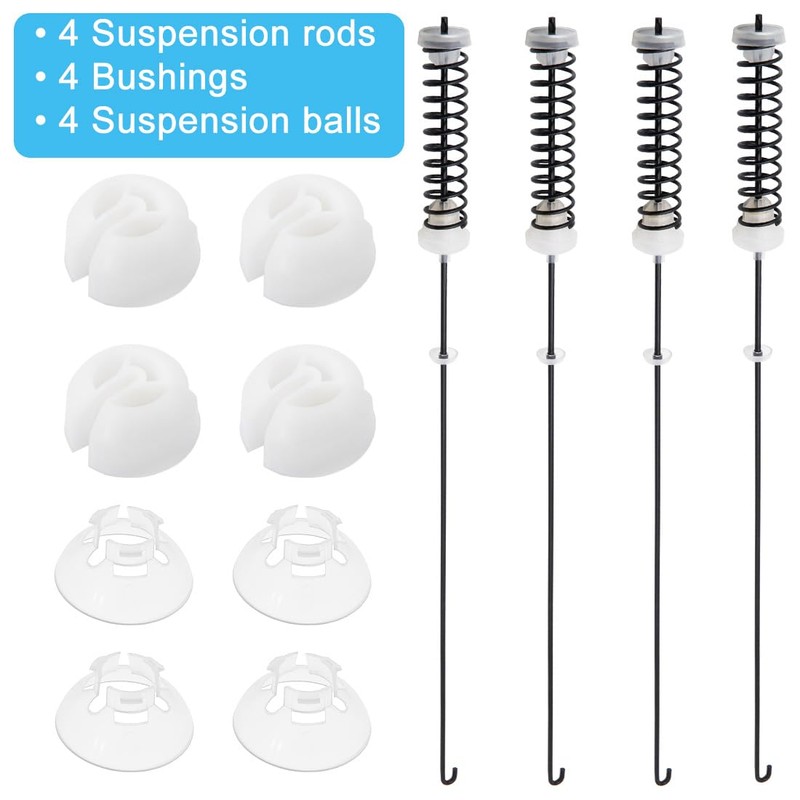 4Pcs Washer Suspension Rod Kit For Roper RTW4516FW1 RTW4516FW0 RTW4516FW2