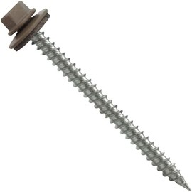 Stainless Steel Metal Roofing Screws (250) 9 x 2-1/2" Buckskin hex Head Sheet Metal Roofing Screw. Self-Piercing (SP) tip Metal to Wood siding Screws EPDM Washer