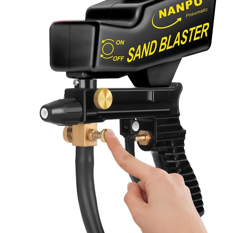 NANPU Air Sand Blaster Gun with Siphon & Gravity Feed