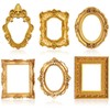 Lineshading 6 Pcs Large Photo Booth Props Gold Picture Selfie