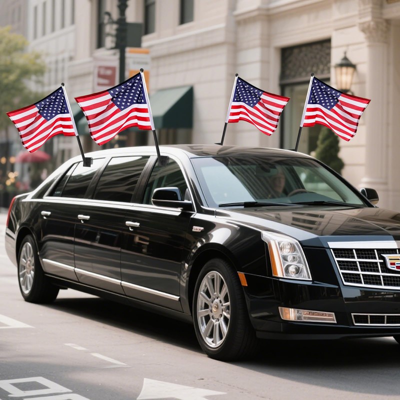 2Pack American USA Car Flags, 12" x 17" Double Sided