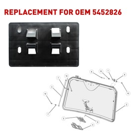 Windshield Handle Base Replacement for OEM ‎5454227 Fits for Polaris Glass Tip-Out Full Windshield, Windshield Not Included, for Off Road UTV