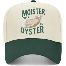 Moister Than an Oyster Vintage Trucker Hat | Premium Snapback Baseball Hat for Men & Women (US, Alpha, One Size, Green/Natural)