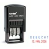 Trodat 4850 Professional Date Stamp with 2-Colour Ink Pad Blue/Red