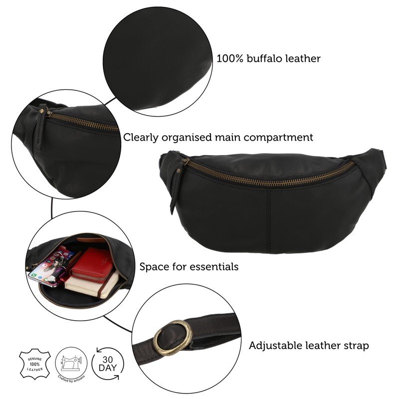 Gusti Ladies' Bum Bag Men Leather Small - Cillian Belt