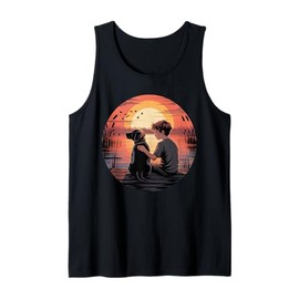 Local Boy Black Lab Marsh Scene Sunset Vintage Country Tank Top
