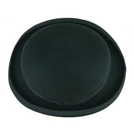 FREEBIRD99 Men's Wool Fedora Bowler Hats Rolled Brim Felt Derby Dress Hat for Men Women (CA/US, Numeric, 7 1/8, Black)