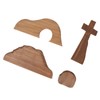 Easter Scene Decoration Handcrafted Wooden Empty Tomb Cross Decoration for
