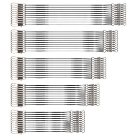 LIQWEI 50 Pcs Fishing Leaders, Stainless Steel Leader, Saltwater Fishing Wire Leader Fishing Hooks for Lures, Bait Rig Or Hooks Fishing Gift