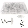 50Pack White Twist Pins with Clear Heads, Ideas Bedskirt Pins