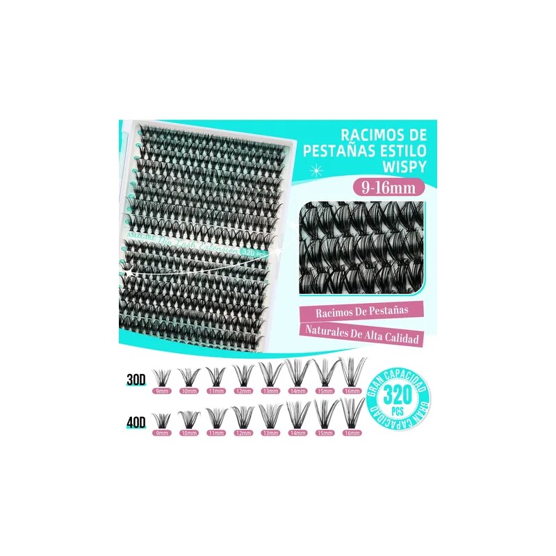 Pestañas Postizas Naturales 320pcs Extensiones De Pestañas